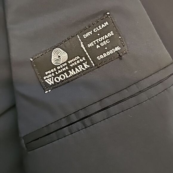 - Lauren Ralph Lauren Mens Navy Blue Blazer Gold Tone Buttons Size 44R - Picture 10 of 13